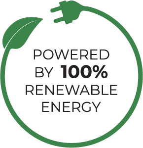 Powered by renewable energy